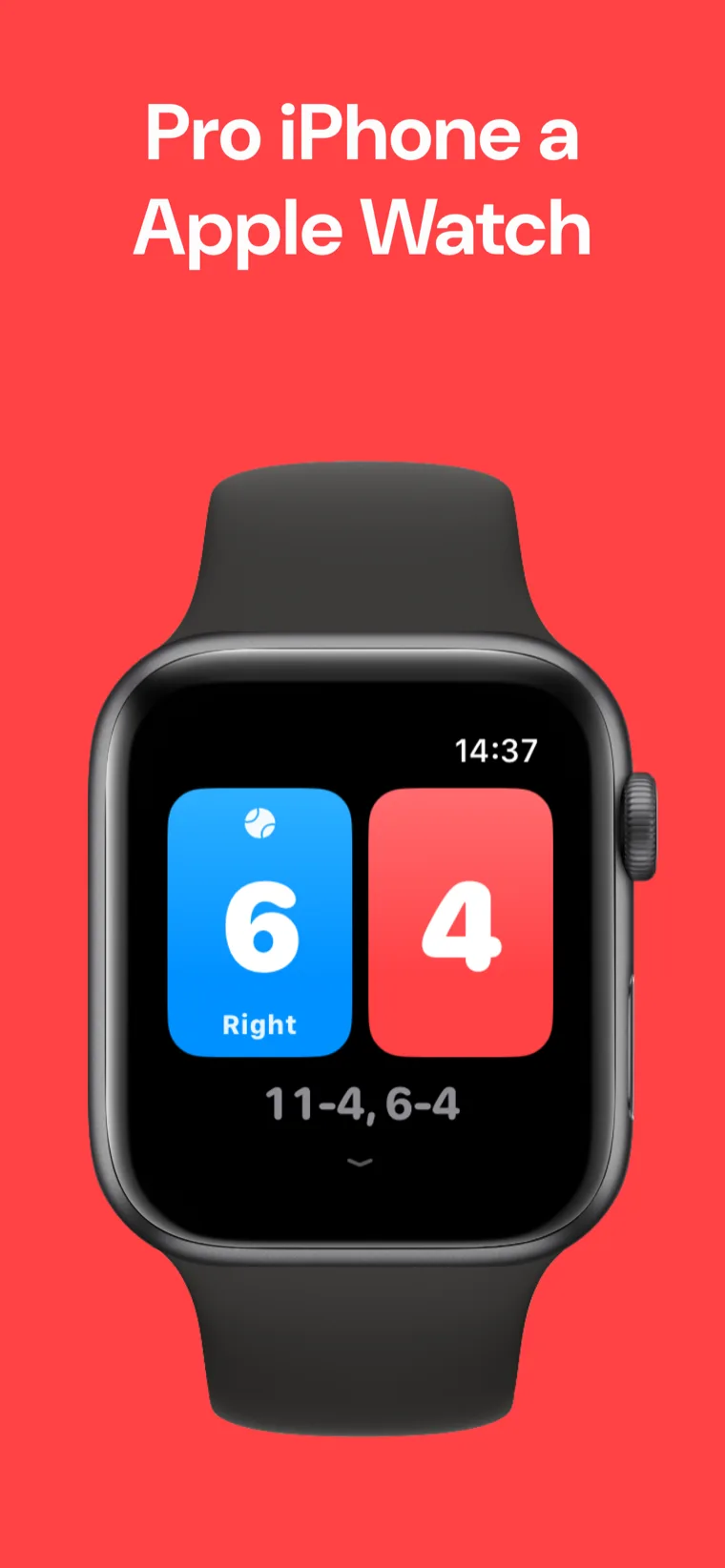 Pro iPhone a Apple Watch — Squash Skóre na iPhonu a Apple Watch počítající skóre vedle sebe
