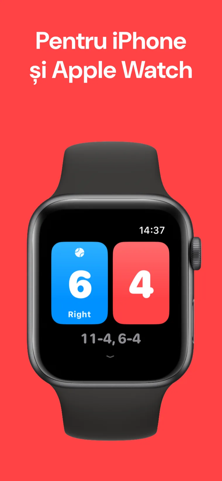 Pentru iPhone și Apple Watch — Squash Scor pe iPhone și Apple Watch ținând scorul unul lângă altul